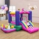 preview thumbnail 2 of 8, Gymax Inflatable Bounce House Kids 6-in-1 Bouncy Castle Pitching Game