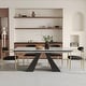 preview thumbnail 38 of 56, 110.24" Extendable Rectangular Sintered Stone Double Pedestal Dining Table Seat 8-12