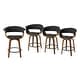 preview thumbnail 127 of 167, Glitzhome Set of 2 or 4 Modern Counter & Bar Height Wooden Swivel Bar Stools