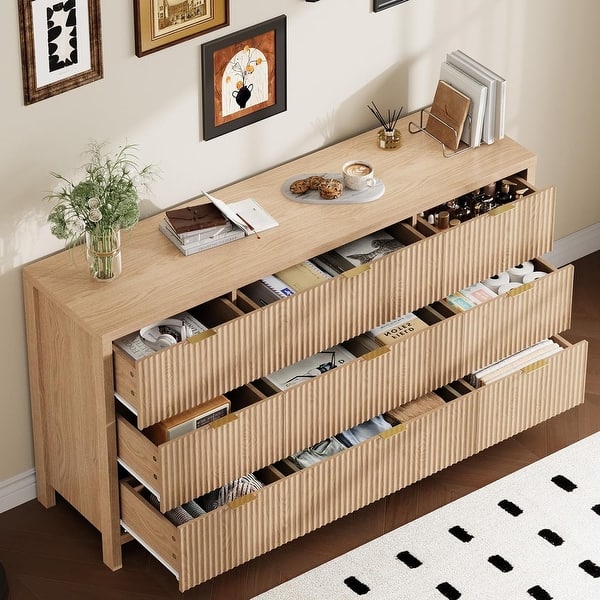 9 drawer mid century modern dresser Chest of Drawers with Inset Drawers and Flat Sides X9330fa This piece pairs perfectly with the matching nightstands for a timeless take on contemporary interiors thats sure to make coming home to your personal sanctuary your favorite part of the day Mid-Century Modern Walnut 9-Drawer Dresser