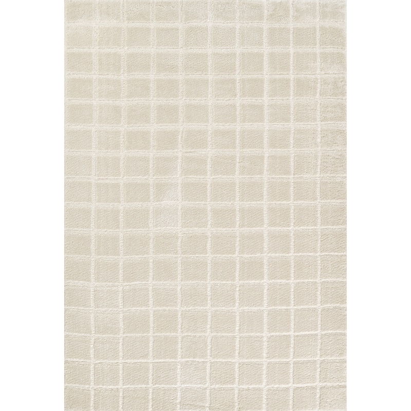 Novogratz by Momeni Taylor Polyester Geometric Area Rug - 6' 7" x 9' - Ivory - Rectangle