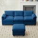 preview thumbnail 95 of 96, Modern Couduroy Modular Sectional Sofa Couch with Ottoman for Living Room