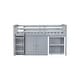 preview thumbnail 20 of 21, Twin Low Loft Bed Frame Storage Bed with All-in-one Cabinet Shelf Bookcase, Drawers, Guardrail, Ladder Retractable Writing Desk