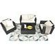 preview thumbnail 21 of 23, Gymax 4PCS Rattan Patio Conversation Set Outdoor Furniture Set w/