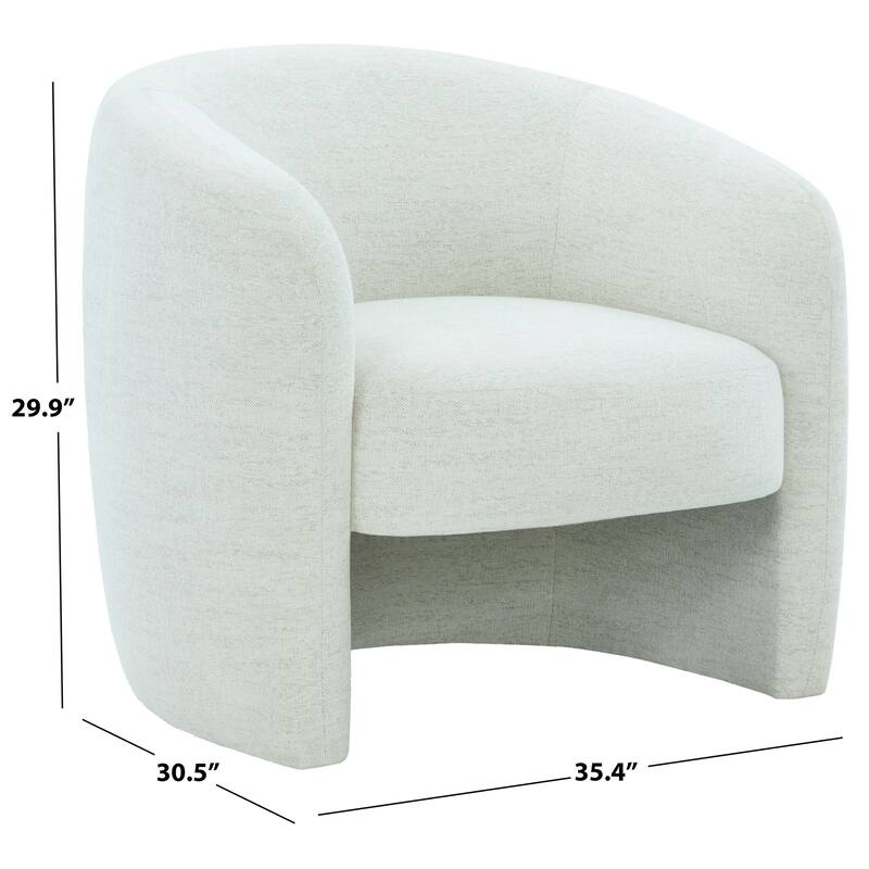 SAFAVIEH Couture Sangita Barrel Back Accent Chair - 35" W x 31" D x 30" H - 35"W x 31"D x 30"H