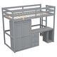 preview thumbnail 34 of 33, Traditional Rustic Style Twin Size Loft Bed with Built-In Ladder,Storage Drawers and Wardrobe,Study Desk Under-Bed