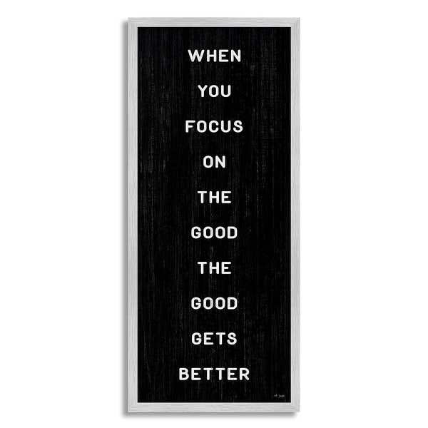 Stupell Focus on Good Motivational Framed Giclee Art Design by Jaxn ...