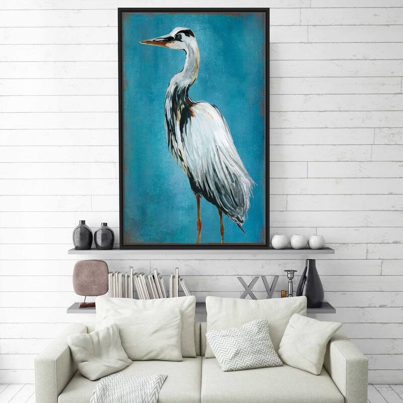 "Great Blue Heron II" by Carol Robinson Print on Floating Canvas