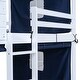 preview thumbnail 12 of 21, Full Size Bunk Wood House Bed with Tent