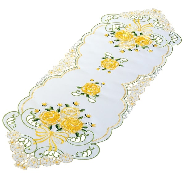 embroidered dresser scarf Caletta Floral Embroidered Lace Long Sleeve Mini Dress
