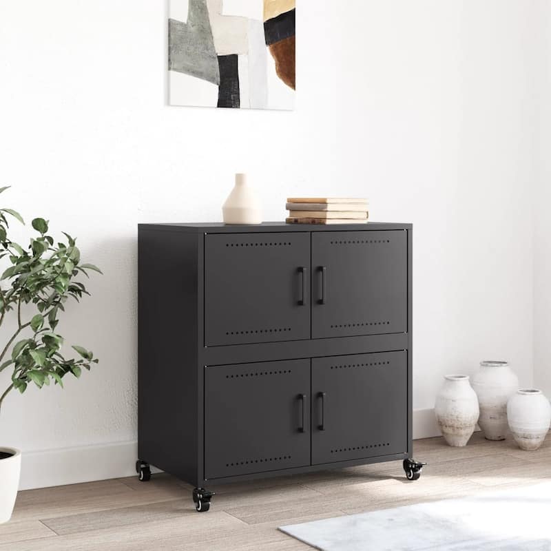 vidaXL Sideboard Cupboard Storage Cabinet Home Organizer Cold-rolled Steel - 15.4 x 26.8 x 28.3