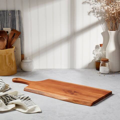 Denmark Live Edge Solid Acacia Wood Cheese Board