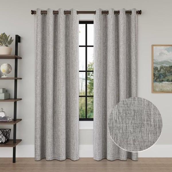 Eclipse Luxury Cotton Velvet Blackout Curtain – 100% Light Blocking, Thermal Lined, Grommet Top (96" X 50")
