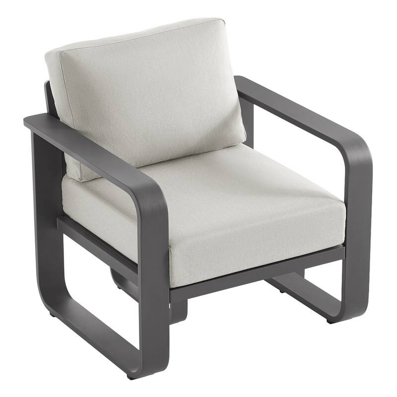 Spruce & Spring Outdoor Patio Furniture Set Aluminum Sofa Accent Chair