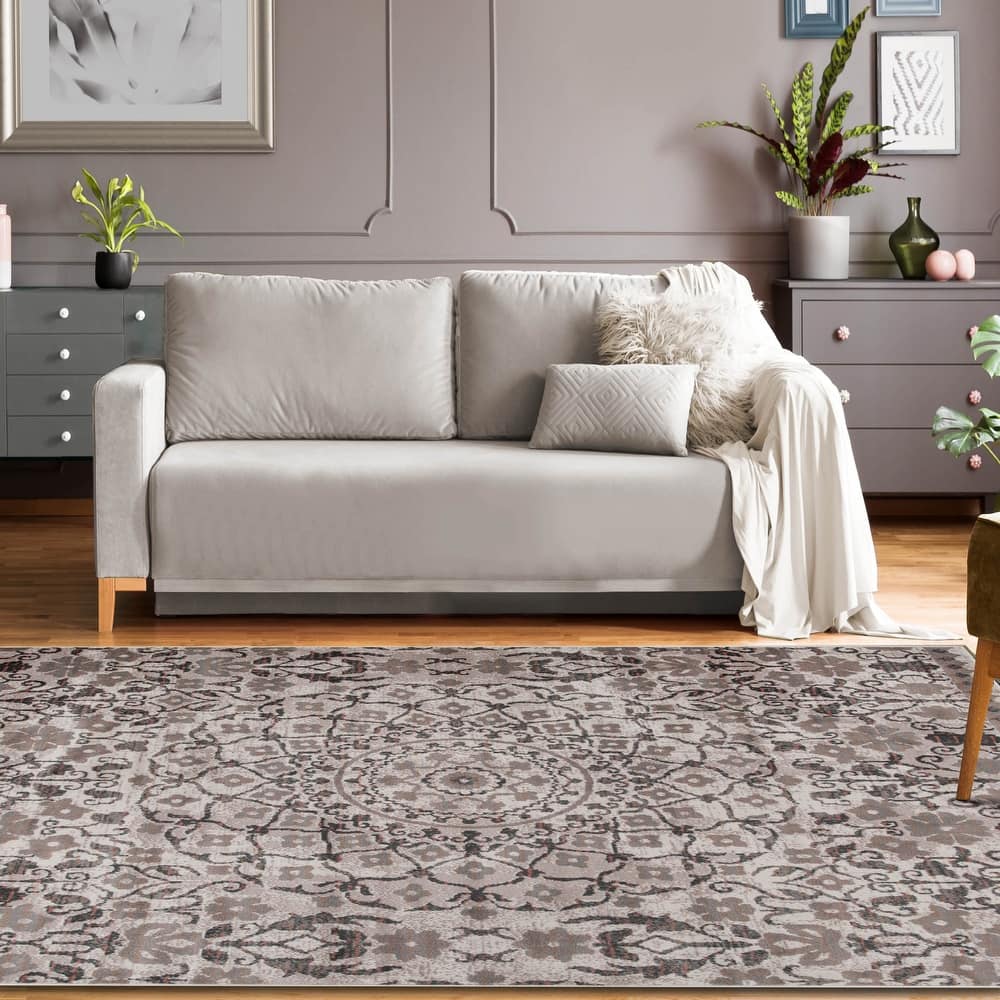 Superior Teagan Tuscan Vintage Floral Mandala Bohemian Area Rug