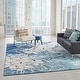 preview thumbnail 79 of 106, Nourison Tranquil Contemporary Abstract Floral Area Rug 8' x 10' - Teal/Blue - Runner/Rectangle