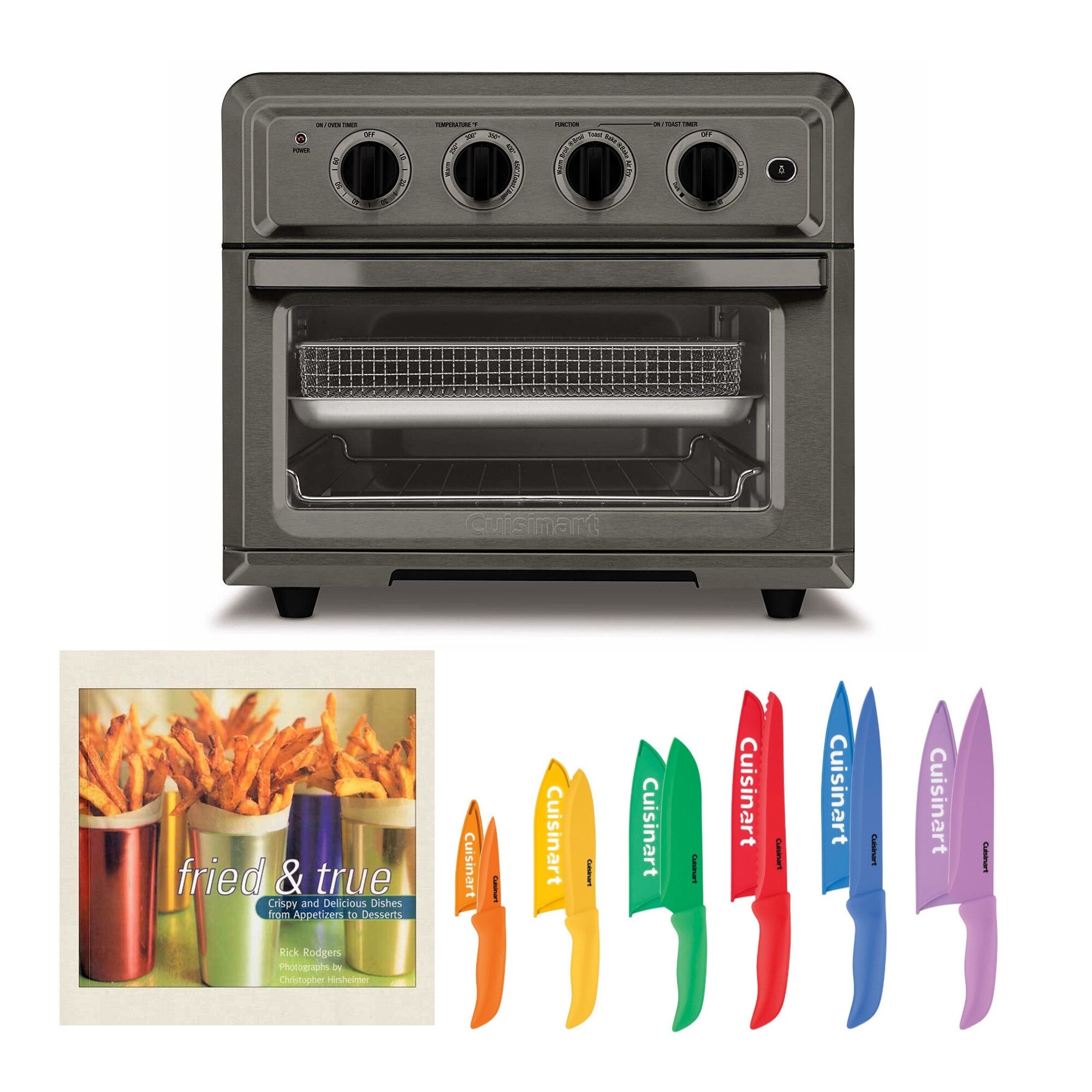 Shop Cuisinart Toa 60bks Toaster Oven Air Fryer And Knife Set Bundle 15 50 X 16 X 14 Overstock 31001027