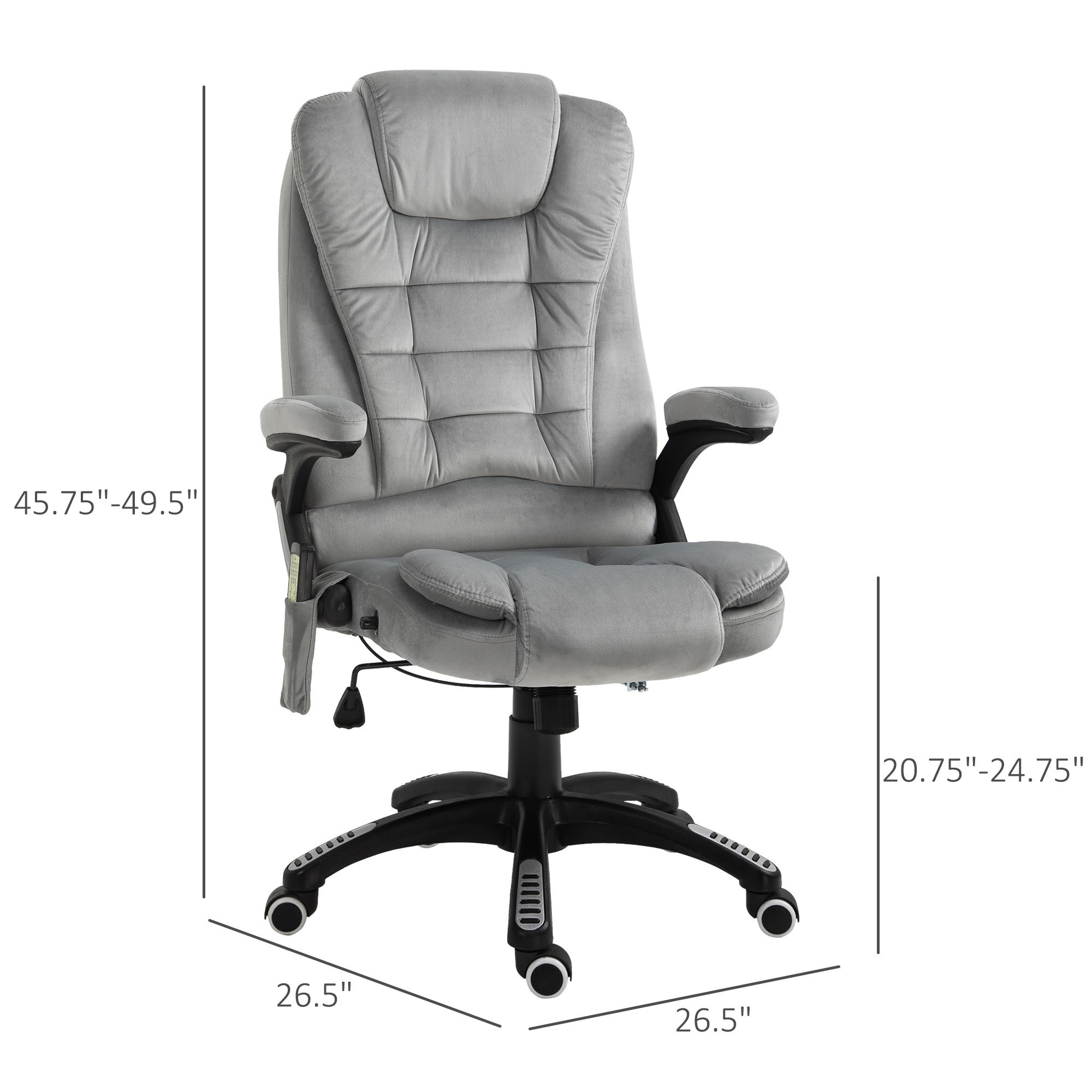 Shop Vinsetto Ergonomic Massage Office Chair High Back Executive Chair With Lumbar Support Armrest Overstock 31661402