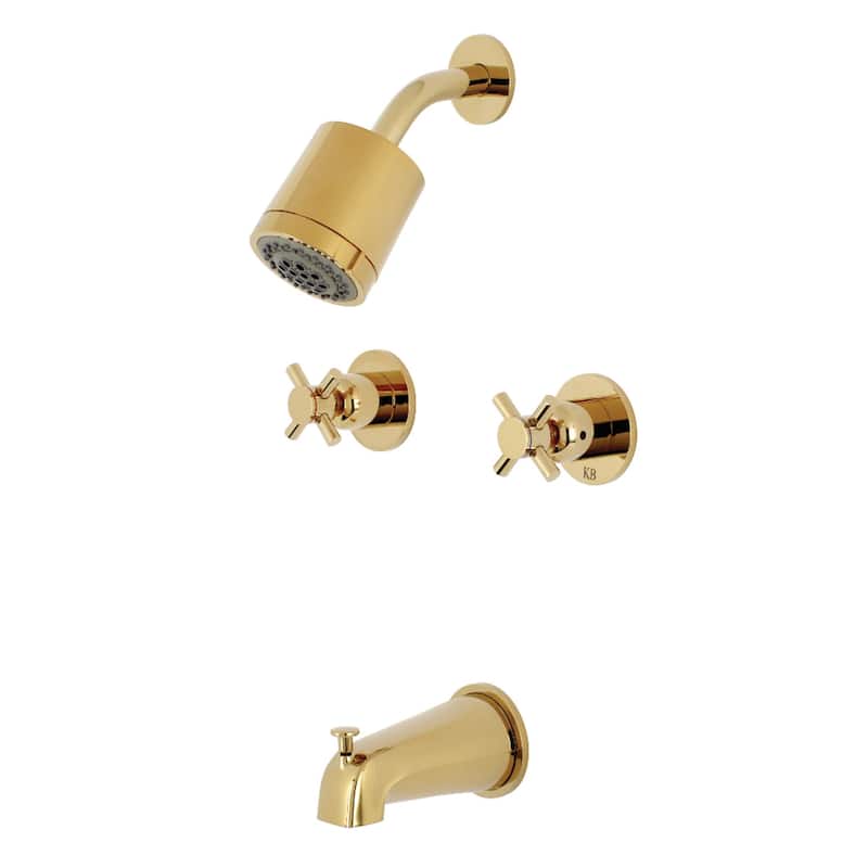 Concord Two-Handle Tub and Shower Faucet - Polished Brass