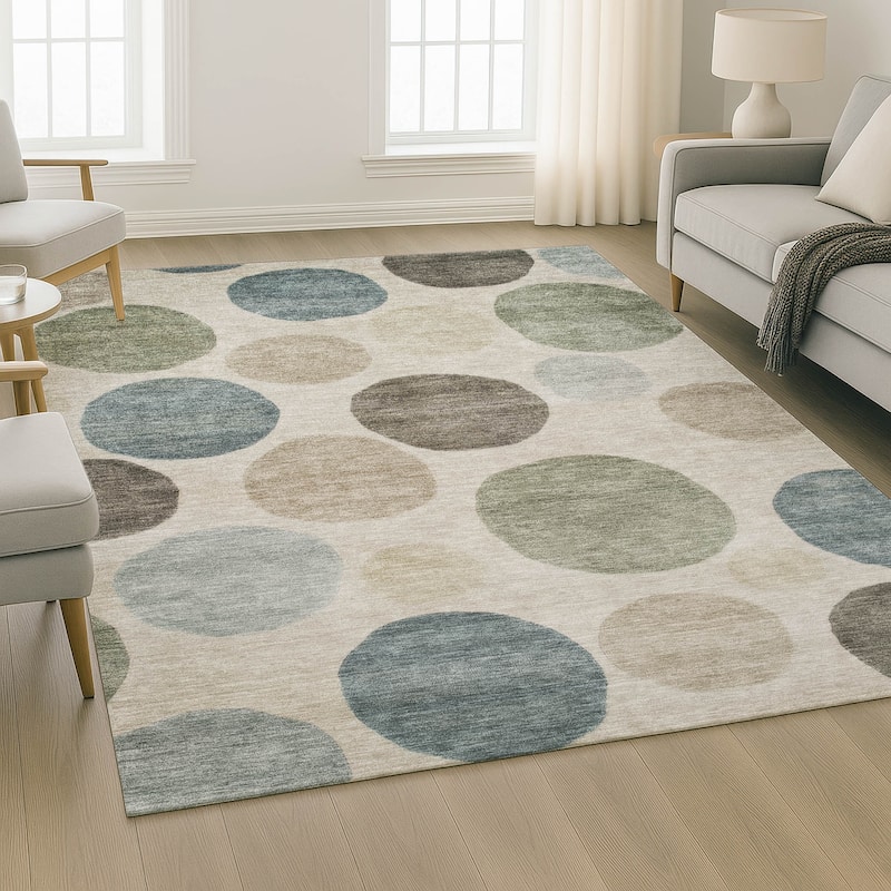 Premium Washable Super Soft Modern Bubbles Mayfield Rug