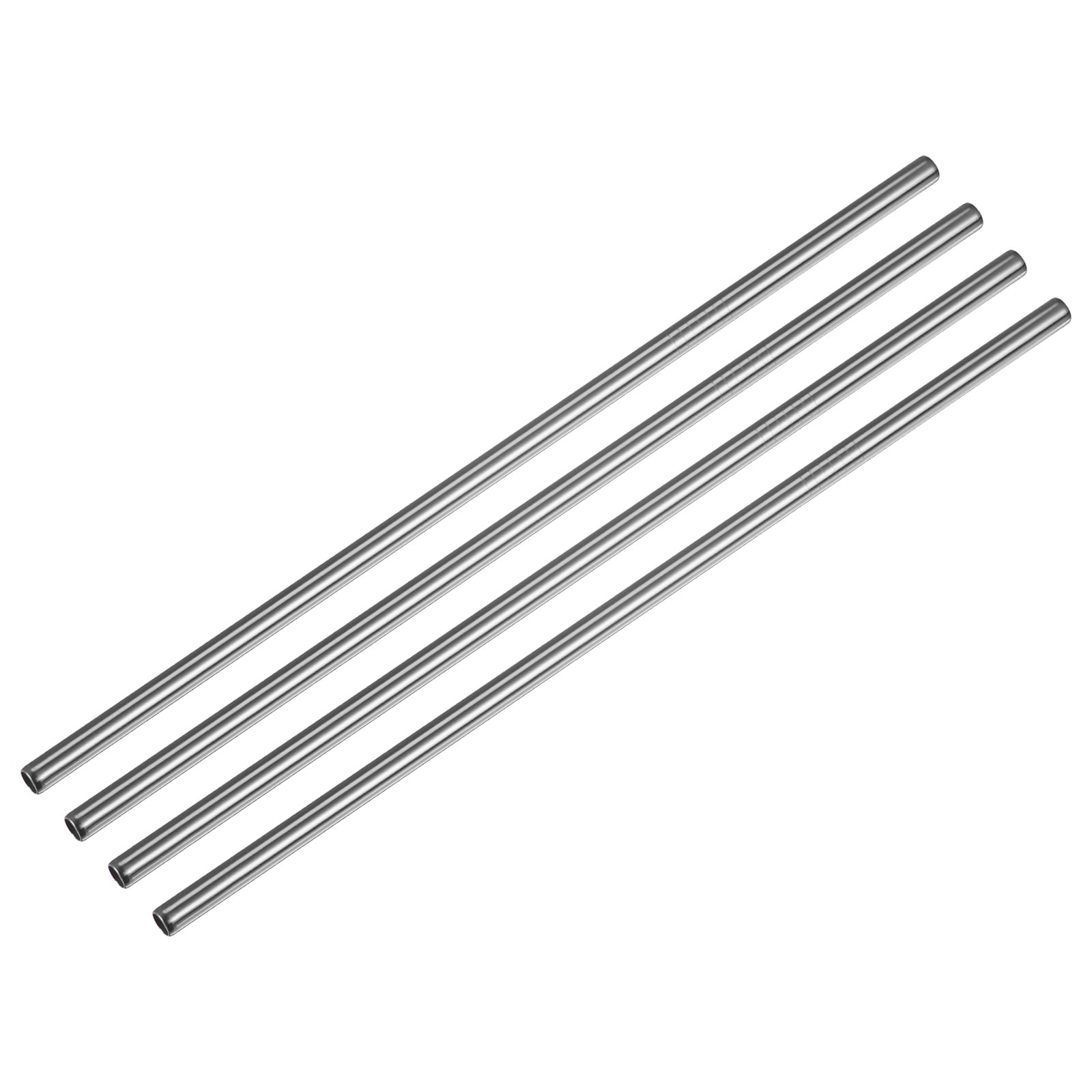 13 Inch Long Flexible Reusable Straws with Natural (Clear) Straw Caps - Set  of 10 - Free Shipping