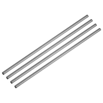 Reusable Metal Straws 4Pcs, Stainless Steel Drinking Straw 10.5" Long