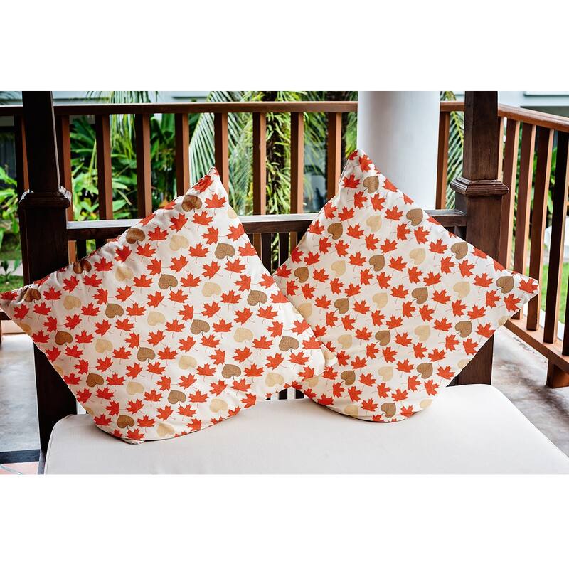 Lots of Leaves Fall Indoor/Outdoor Throw Pillow