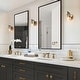 preview thumbnail 12 of 36, Modern Black Gold Bathroom Vanity Light Hammered Glass Wall Sconces Lamps with 1/2/3/4 Lights