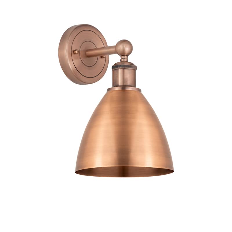 Innovations Lighting 616-1W-12-8 Metal Bristol Sconce Metal Bristol