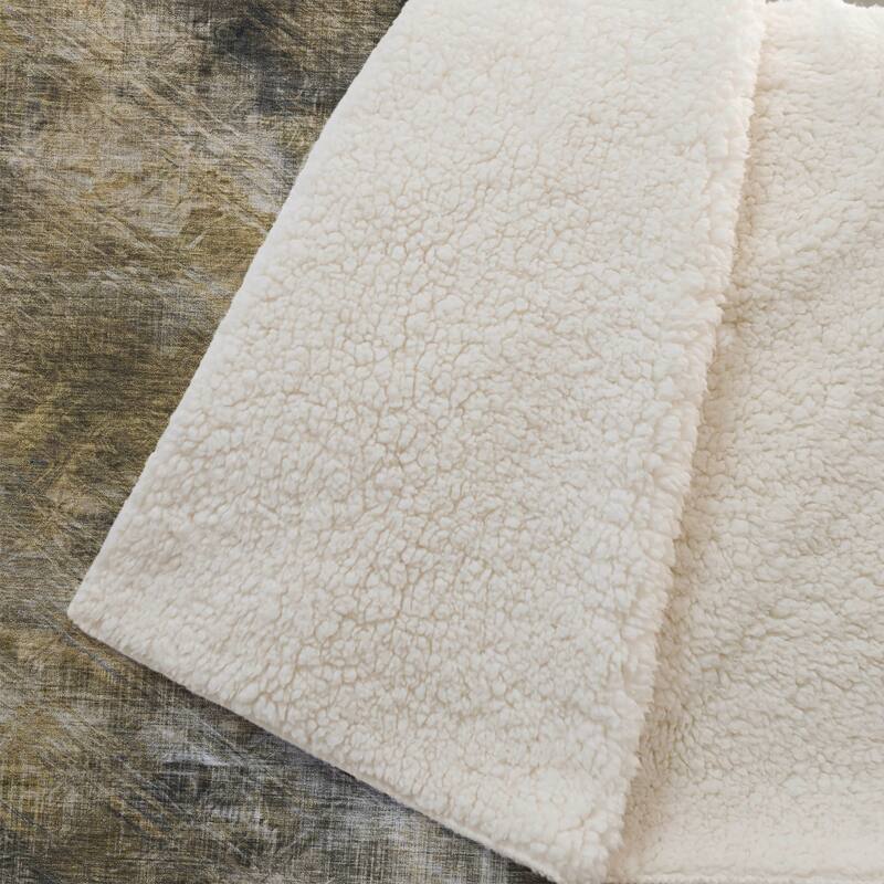 Premium Machine Washable Abstract Modern Sherpa Throw Blanket