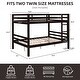 preview thumbnail 17 of 40, Full over Full Wooden Bunk Bed, High Guardrail,Ladder, No Box Spring