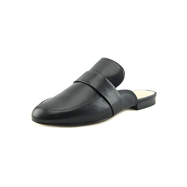 womens black loafer mules