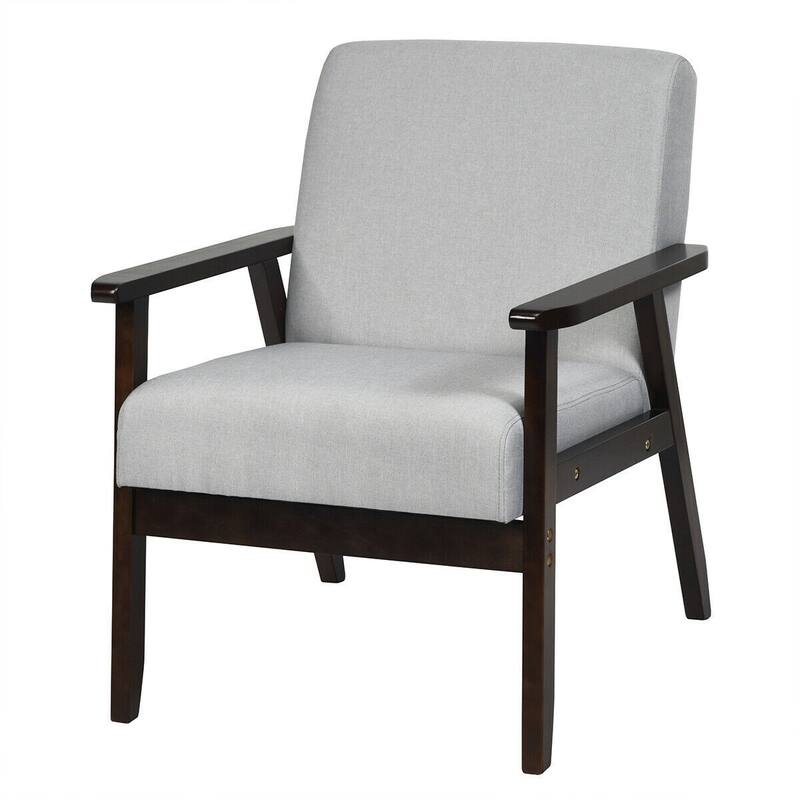Mid-Century Retro Fabric Accent Armchair for Living Room Comfort and Style