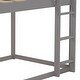 preview thumbnail 8 of 16, Twin over Twin Low Bunk Bed, House Bed Design with Ladder for Imaginative Play, Pine Wood and MDF