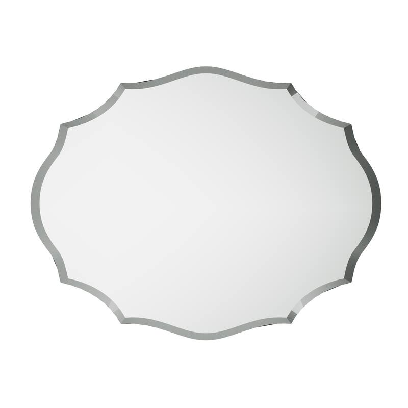Wall Asymmetrical Silver Glass Mirror