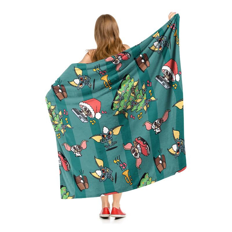 Warner Brothers Gremlins Holiday Madness Silk Touch Throw Blanket