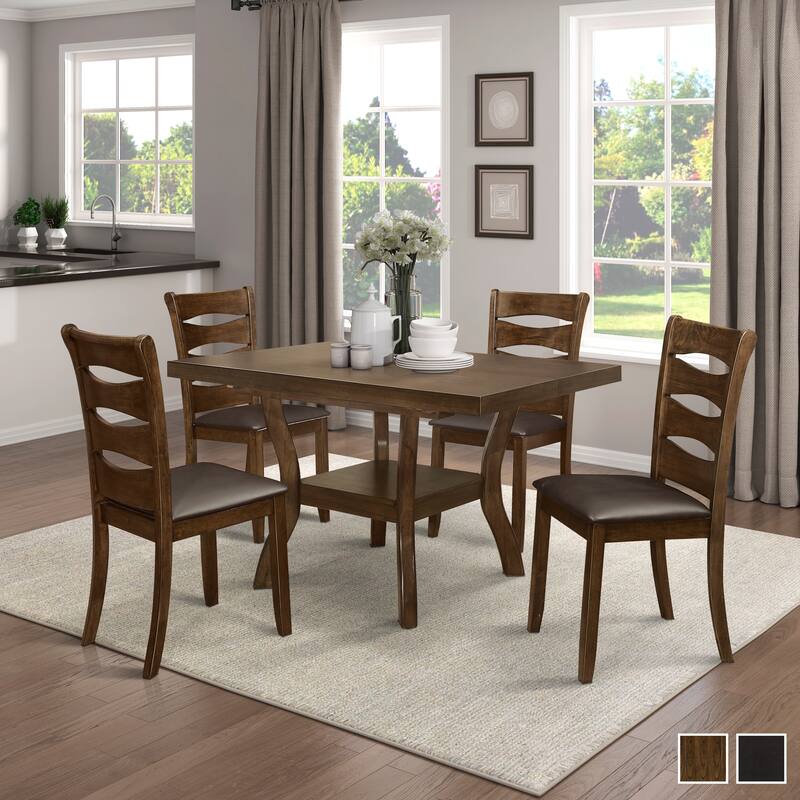 Oxberg Wood Expandable 5-Piece Dining Set
