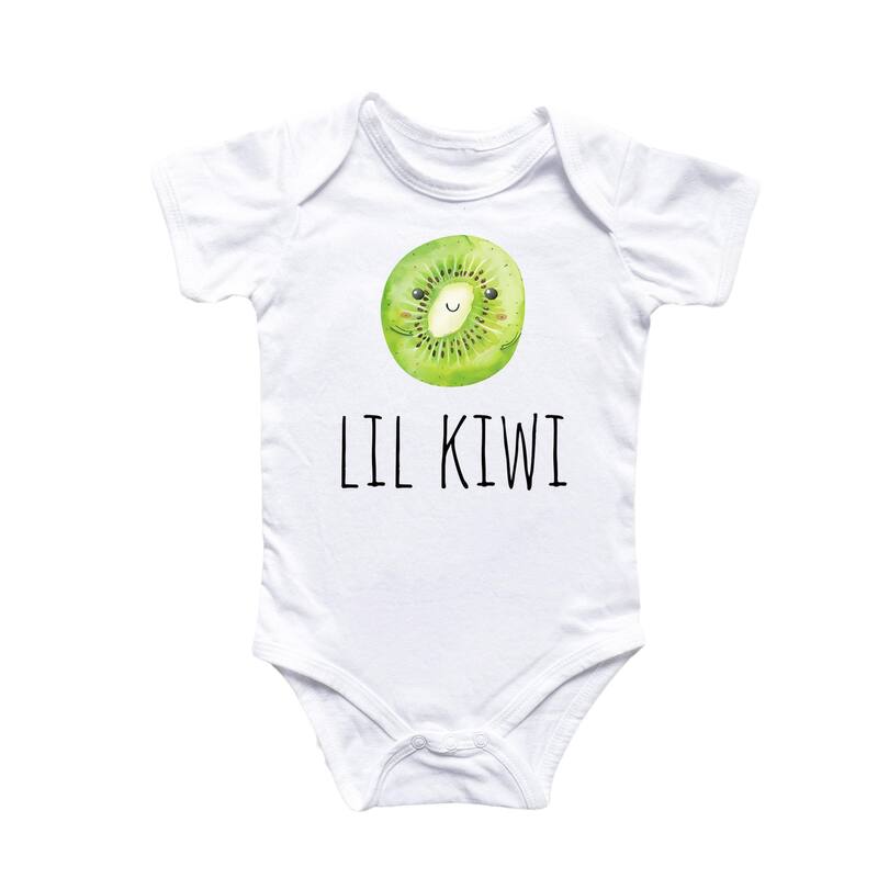 Little Kiwi Fruit - Baby Boy Girl Clothes Infant Bodysuit Funny Cute Newborn - Blue - 0-3M