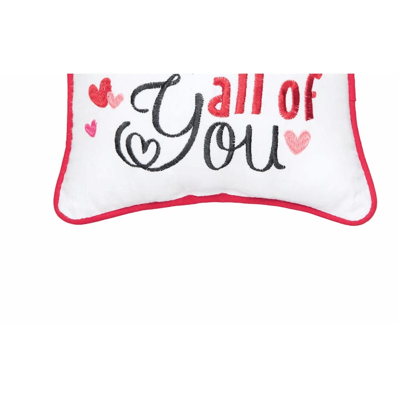 10" x 10" Valentine's Day "All of Me Loves All of You" Small/Petite Accent Throw Pillow
