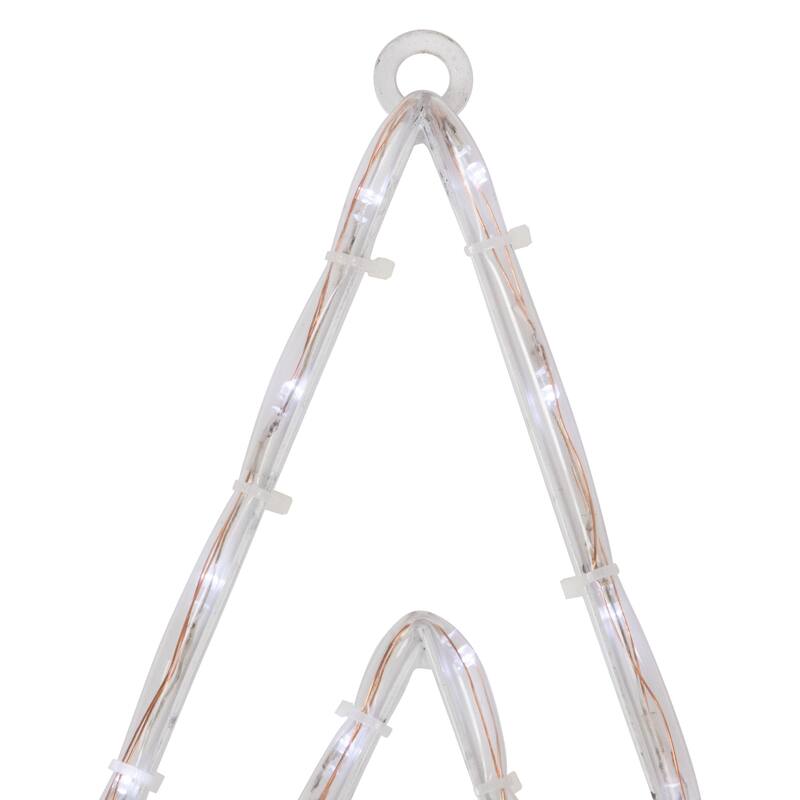 24" LED Lighted Layered Stars 8 Function Christmas Window Silhouette