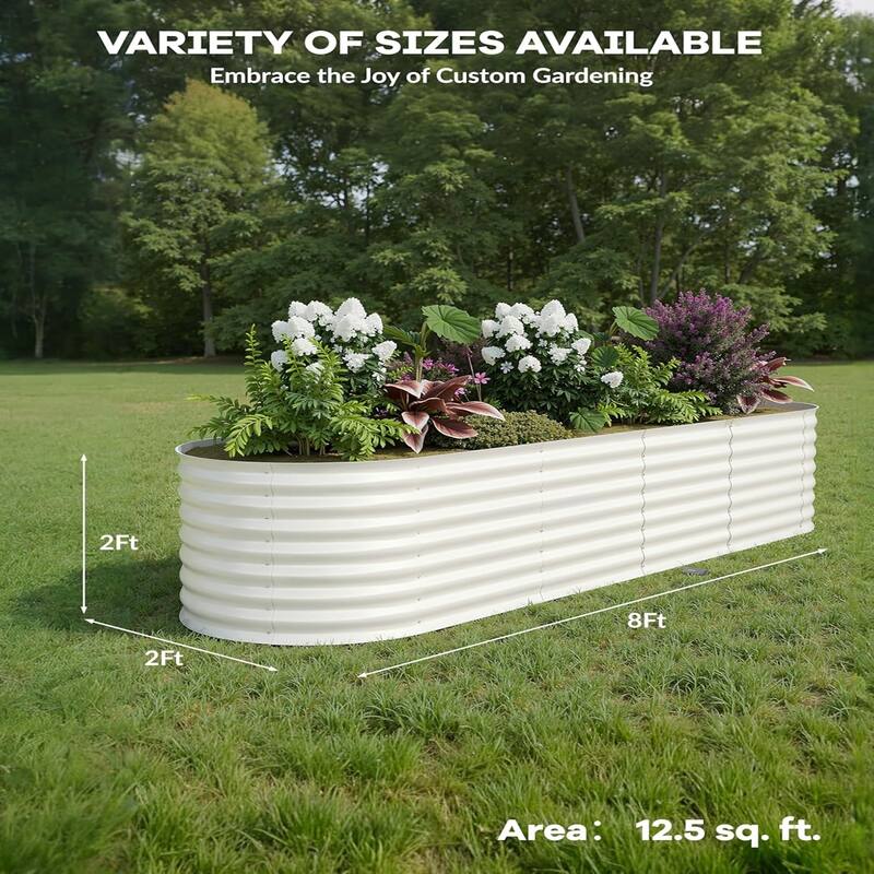 3-ft W x 6-ft L x 2-ft H Beige Metal Raised Garden Bed(2-Pack)