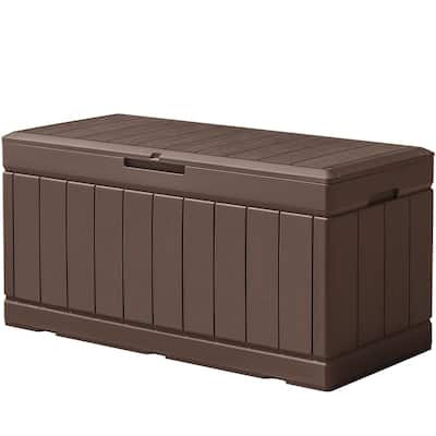 EAST OAK Outdoo Stoage Box, 100 Gallon Deck Box, Watepoof