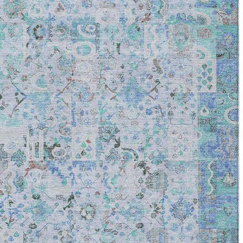 HomeRoots Patchwork Traditional Rectangle Outdoor Rug