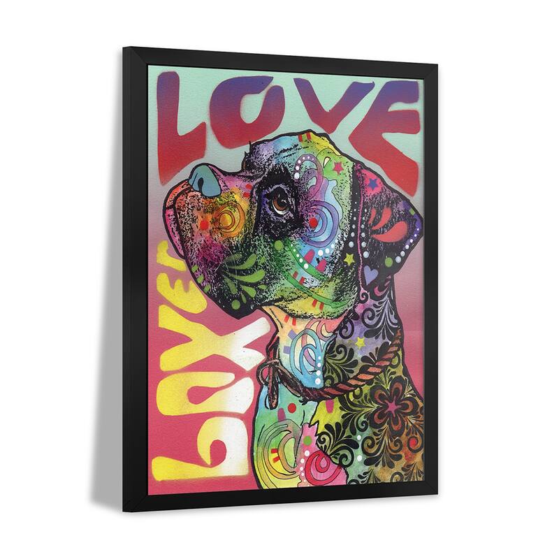 Boxer Love Premium Framed Poster by Dean Russo