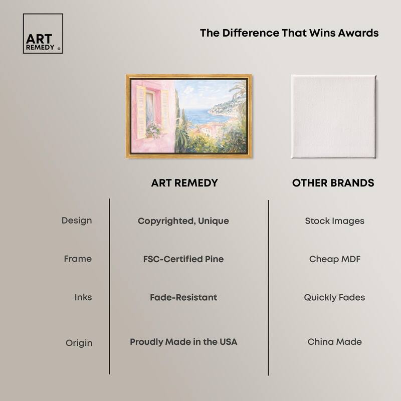Mediterranean Pink Canvas by Art Remedy
