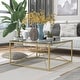 preview thumbnail 1 of 7, Taylan Glam Gold Coated 35-inch Steel and Glass Coffee Table by Furniture of America