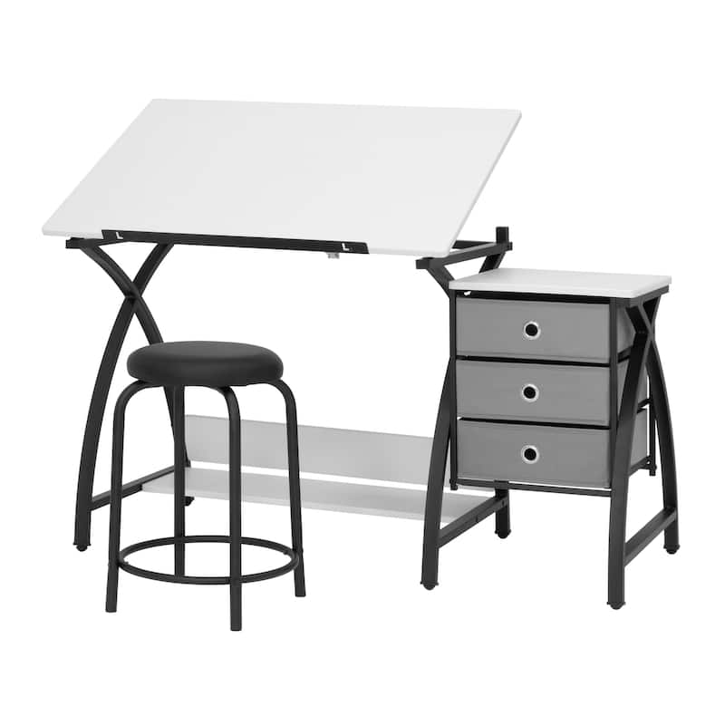 Studio Designs 2-Piece Comet Plus Drafting Table and Stool Set
