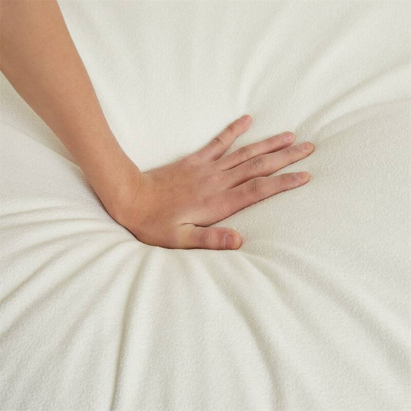 52" Swivel Fabric Big Round Chair with Storage Ottoman and Pillows