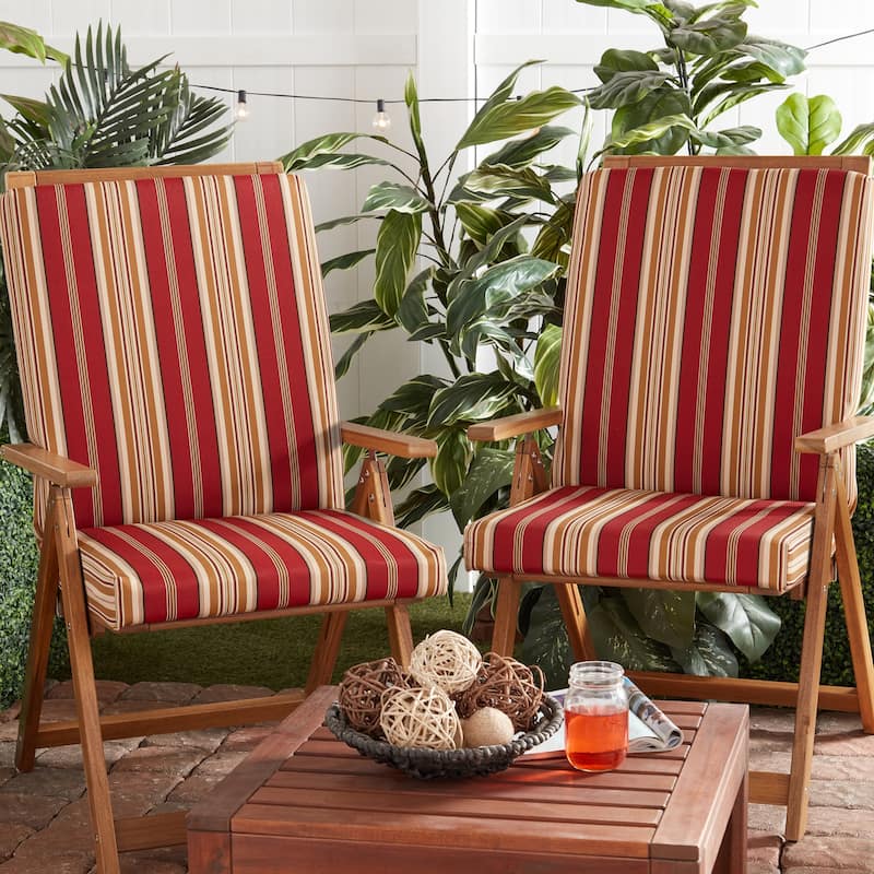 Greendale Home Fashions Outdoor High Back Chair Pad