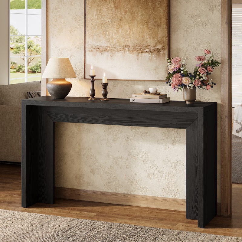 55.1-Inch Wood Long Console Table Sofa Table for Entryway Living Room